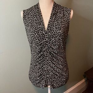 WHBM NWT
S-black w white circles
Gathered in front
